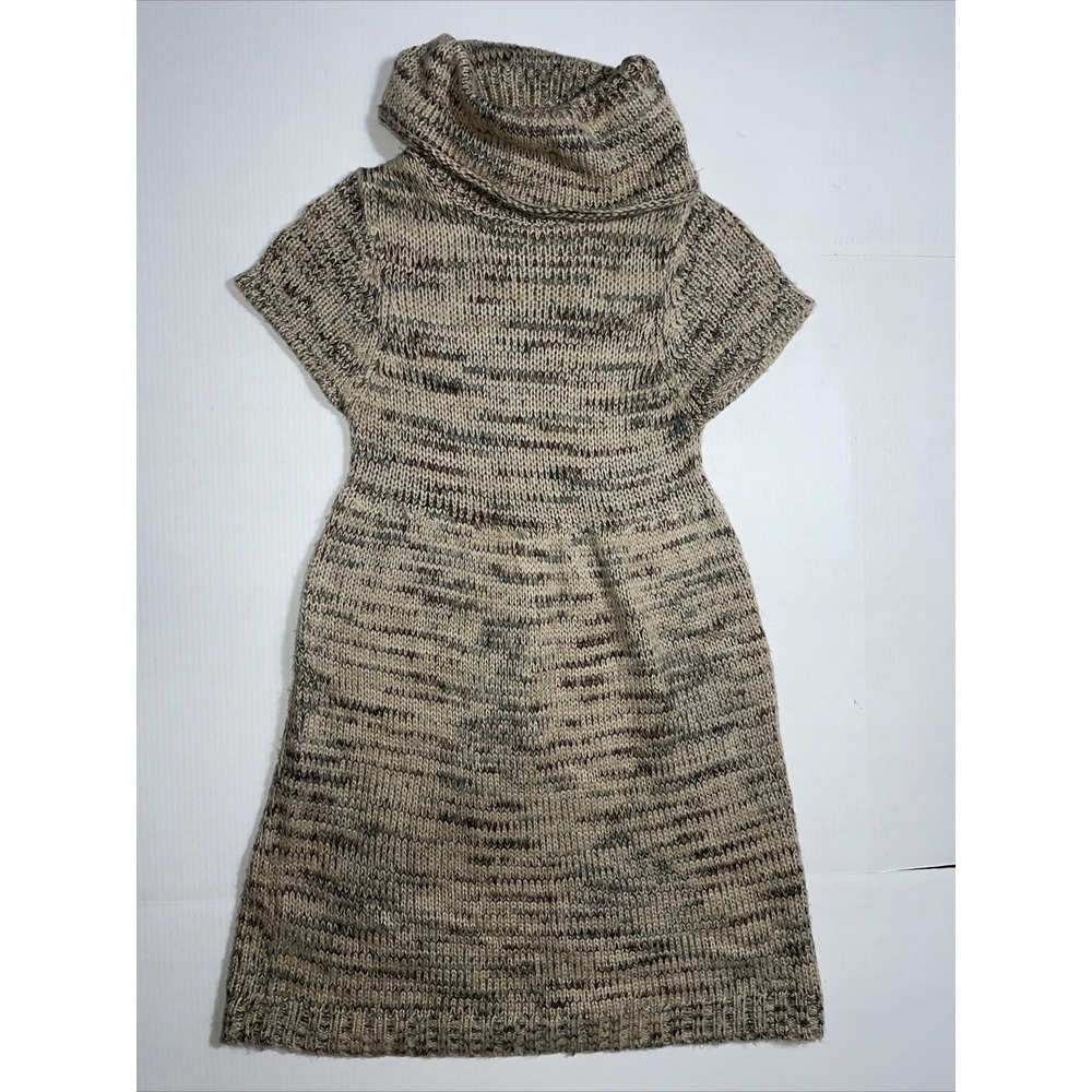 Twenty One Women's Sweater Dress Size Small Brown Turtleneck Short Sleeve